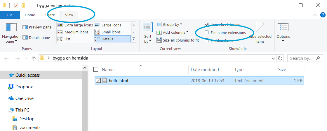 Visa-filnamn-windows