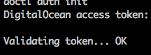 doctl auth init