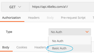 postman basic auth